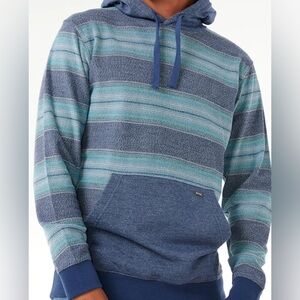 *SHIPS FAST* New Mens medium rip curl hoodie pullover blue pit 22 length 30